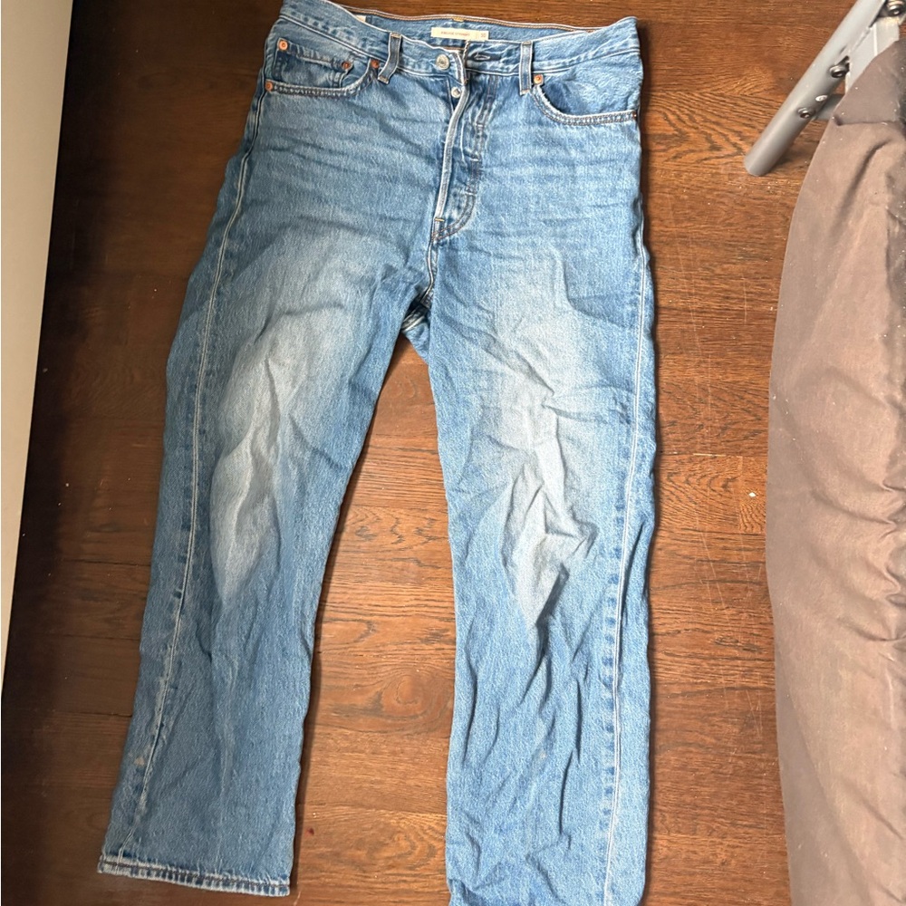 Classic Blue Straight Leg Women's Jeans